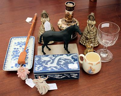 Lot 145 - AN ORIENTAL BLUE GROUND RECTANGULAR BOX and cover