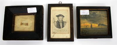Lot 155 - AN ANTIQUE ENGRAVING OF WILLIAM LAUD