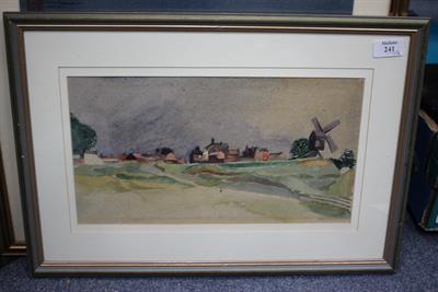 Lot 241 - KEITH BRAMWELL (EARLY 21ST CENTURY ENGLISH SCHOOL) 'PEACE & CALM' WATERCOLOUR signed and inscribed