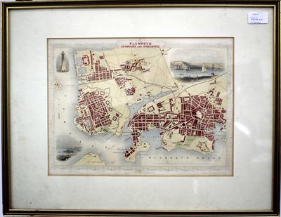 Lot 264 - FOUR OLD MAPS to include the road from London to Buckingham by John Ogilby