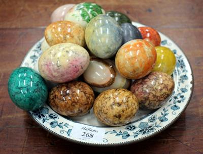 Lot 268 - A COLLECTION OF SPECIMEN STONE EGGS