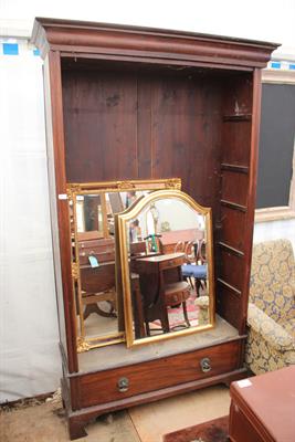 Lot 334A - A COLONIAL HARDWOOD BOOKCASE 110cm wide