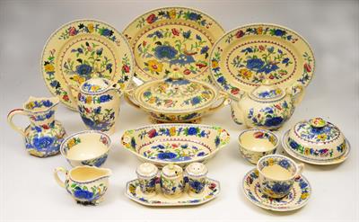 Lot 342 - A MASONS REGENCY PATTERN DINNER AND TEA SERVICE consisting of 15 dinner plates