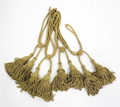 Lot 343 - 11 PAIRS OF BRAIDED CURTAIN TIE BACKS