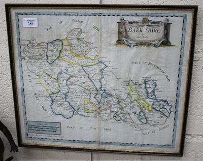 Lot 359 - AN ANTIQUE HAND COLOURED MAP OF BERKSHIRE by Robert Morden