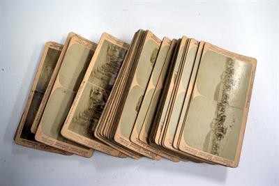 Lot 362 - APPROXIMATELY 70 STEREOSCOPIC VIEW CARDS by Underwood & Underwood depicting images from the Boer War