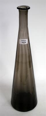 Lot 368 - A CONICAL ART GLASS BOTTLE VASE