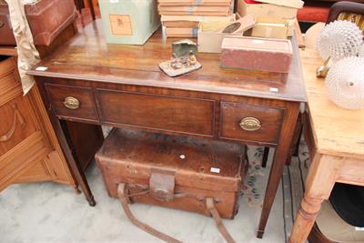 Lot 441 - A GEORGIAN STYLE MAHOGANY WASH STAND with lifting lid opening to reveal recesses below over a deep