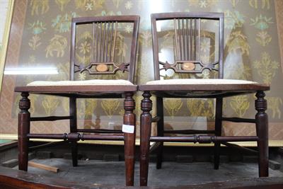 Lot 506 - A PAIR OF EDWARDIAN OETZMANN & CO CHILDRENS OCCASIONAL CHAIRS (2)