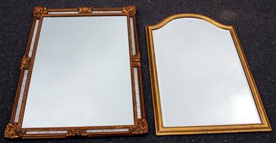 Lot 508 - A LATE 20TH CENTURY RECTANGULAR WALL MIRROR with gilded frame