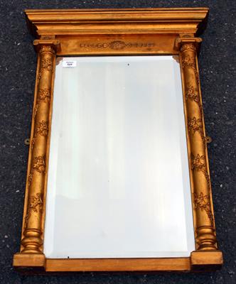 Lot 509 - A 19TH CENTURY RECTANGULAR WALL MIRROR with gilded frame