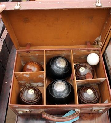 Lot 519 - SIX EARLY 20TH CENTURY GARDEN BOWLS to include four Taylor Rolph Co Ltd bowls