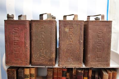 Lot 532 - FOUR OLD OIL CANS to include Shell