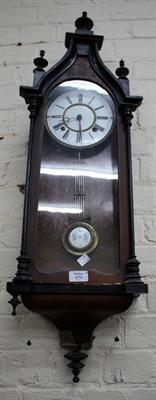 Lot 579 - A 19TH CENTURY VIENNA TYPE WALL CLOCK