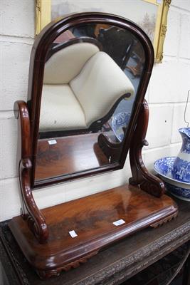Lot 581 - A VICTORIAN MAHOGANY SWING MIRROR