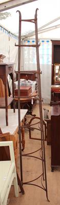Lot 589 - A LATE 18TH/EARLY 19TH CENTURY WROUGHT IRON SIX TIER POT STAND