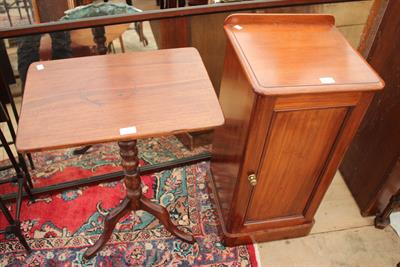Lot 616 - A VICTORIAN MAHOGANY POT CUPBOARD with single panelled door on a plinth base