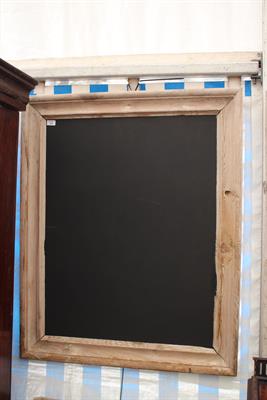 Lot 618 - A BLACKBOARD MOUNTED IN AN OLD PINE FRAME