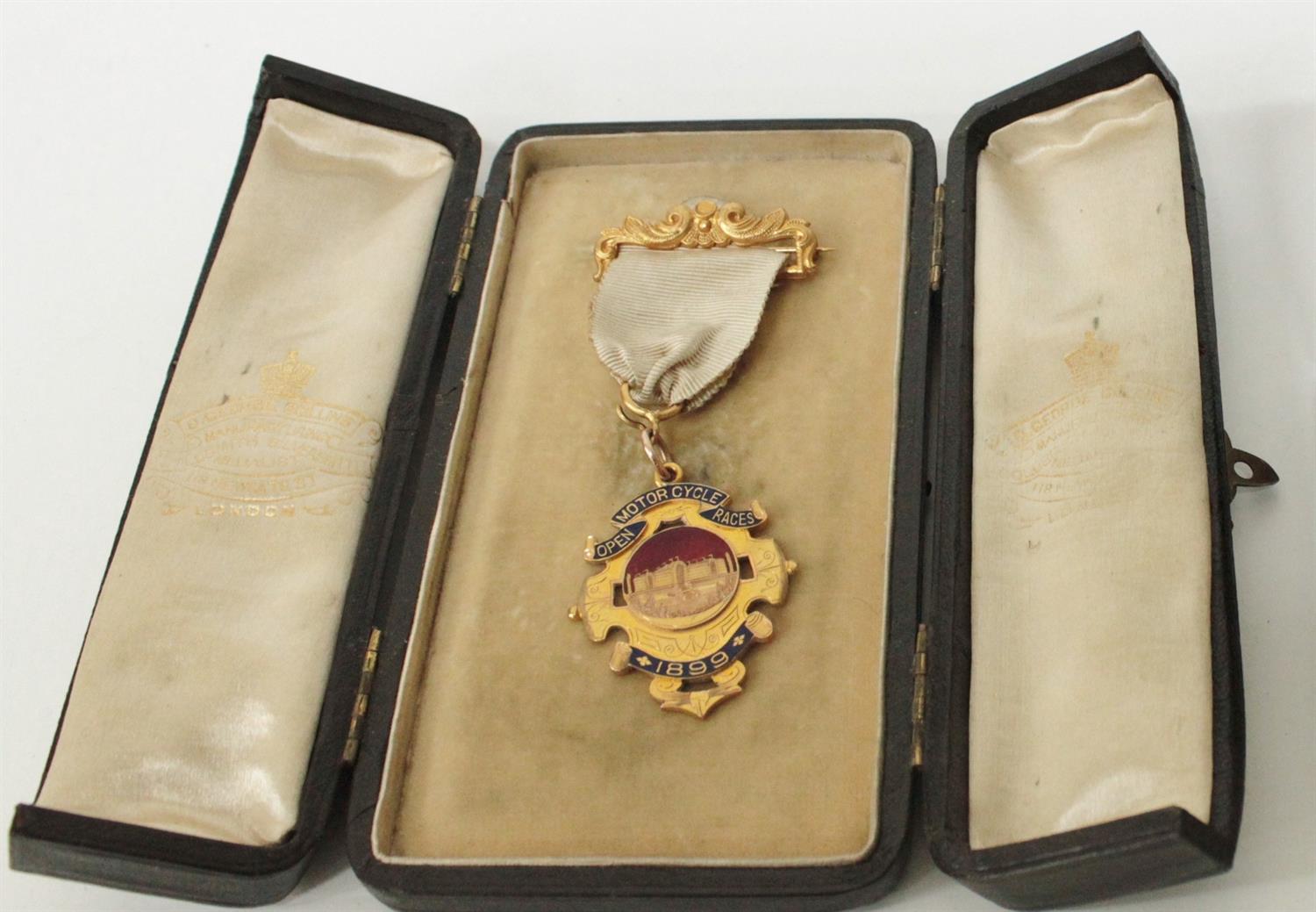 Lot 54 - A LATE 19TH CENTURY GOLD MEDAL for Motorcycle