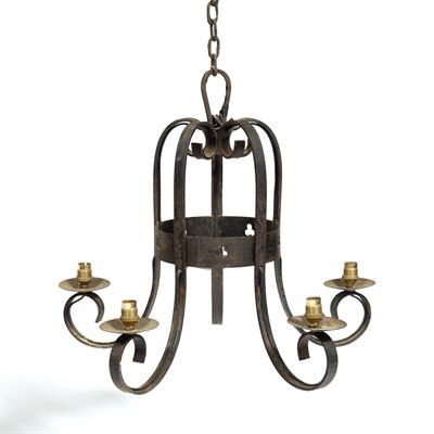 Lot 105 - Wrought iron chandelier