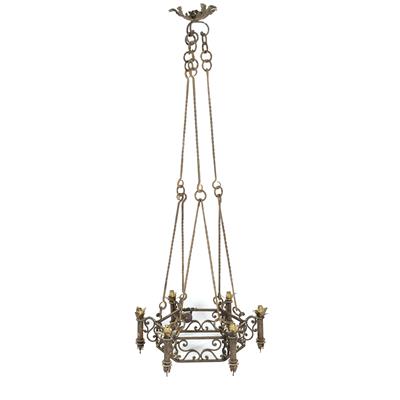 Lot 106 - Wrought iron chandelier