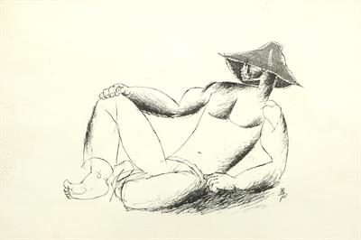 Lot 231 - Study of a reclining figure