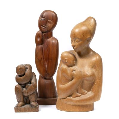 Lot 433 - Three wooden sculptures