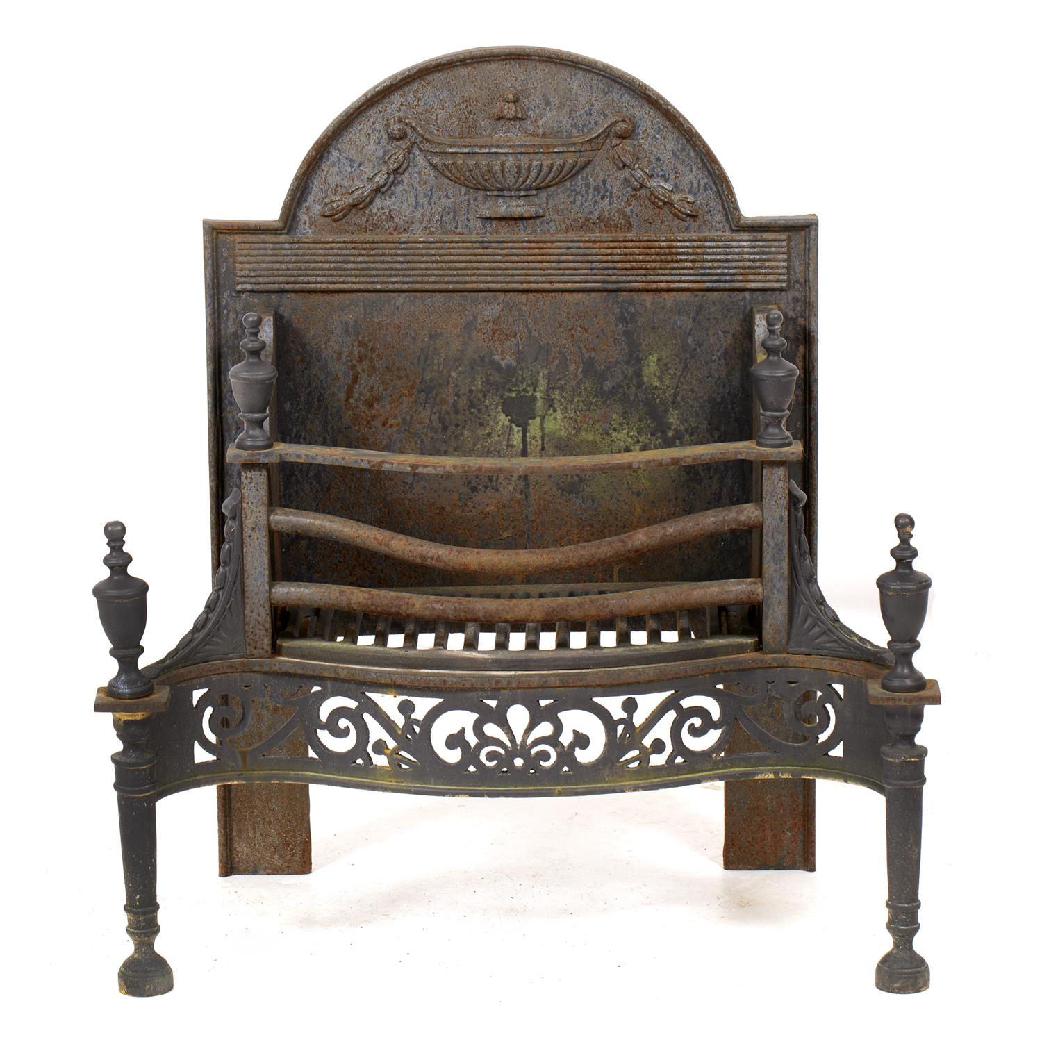 Lot 719 - A GEORGIAN STYLE SERPENTINE FRONTED CAST