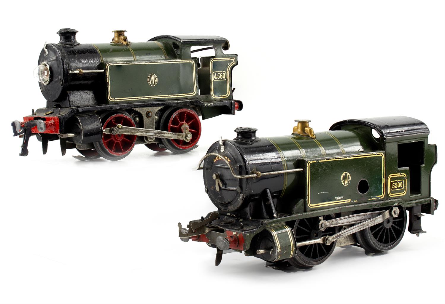 Lot 3 - A HORNBY 'O' GAUGE 0-4-0 ELECTRIC GWR TANK LOCOMOTIVE NO 5500