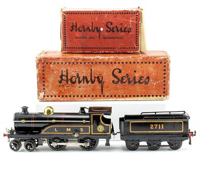 Lot 13 - A HORNBY SERIES CLOCKWORK 4-4-0 LMS LOCOMOTIVE