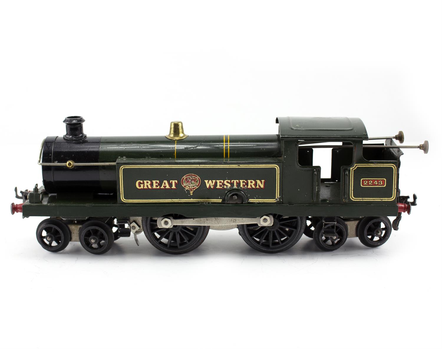 Lot 16 - A HORNBY 'O' GAUGE CLOCKWORK 4-4-4 GREAT WESTERN RAILWAY TANK LOCOMOTIVE