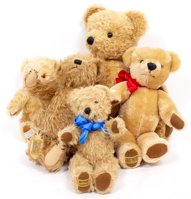 Lot 48 - A COLLECTION OF FIVE VARIOUS MERRYTHOUGHT AND OTHER BEARS