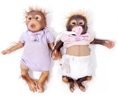 Lot 61 - A WENDI DIXON BABY MONKEY DOLL