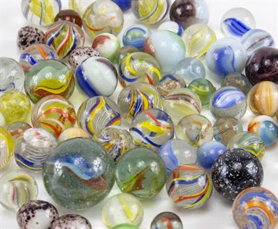 Lot 75 - A COLLECTION OF VARIOUS 19TH CENTURY AND LATER MARBLES