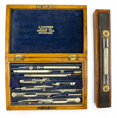 Lot 120 - A J.COOMBES  DEVONPORT OPTICIAN AND INSTRUMENT MAKERS' DRAWING INSTRUMENTS