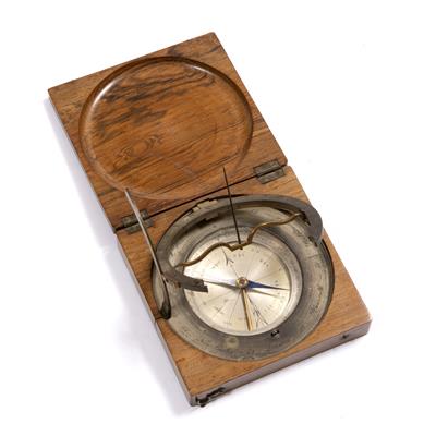 Lot 121 - A VICTORIAN ROSEWOOD CASED SHIP'S COMPASS