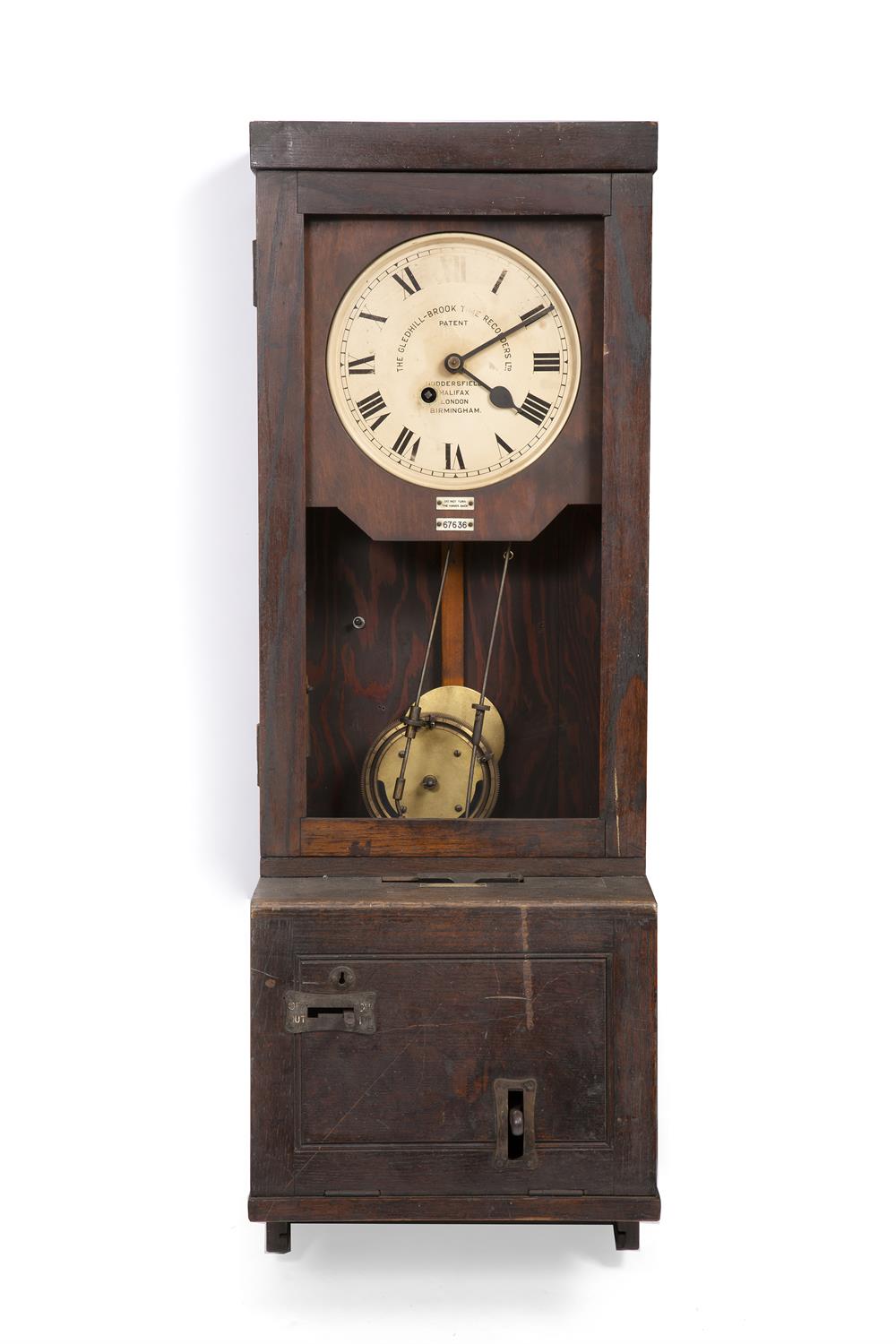 Lot 133 - A GLEDHILL-BROOK TIME RECORDER LIMITED CLOCKING IN CLOCK