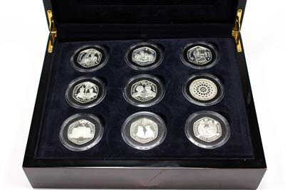 Lot 150 - A ROYAL MINT DIAMOND WEDDING ANNIVERSARY SILVER PROOF PART SET