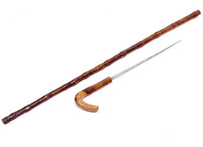 Lot 190 - AN ANTIQUE SWORDSTICK