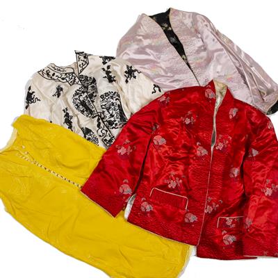 Lot 253 - A GROUP OF THREE VARIOUS MID 20TH CENTURY ORIENTAL SILK JACKETS