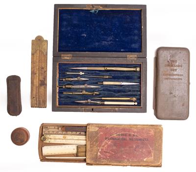 Lot 261 - A CASED SET OF TECHNICAL DRAWING INSTRUMENTS