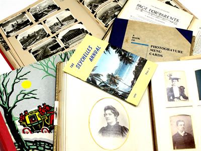 Lot 284 - A COLLECTION OF POSTCARDS AND PHOTOGRAPH ALBUMS