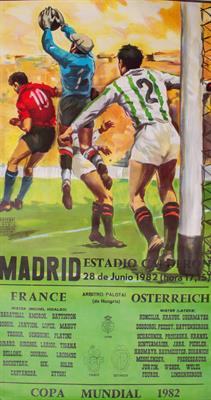 Lot 290 - THREE 1982 WORLD CUP FOOTBALL POSTERS ORTETA VALENCIA NUMBER 808