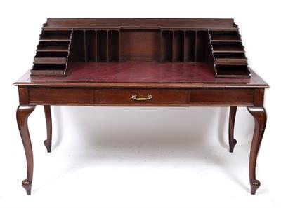 Lot 414 - A MAPLE & CO  MAHOGANY WRITING TABLE