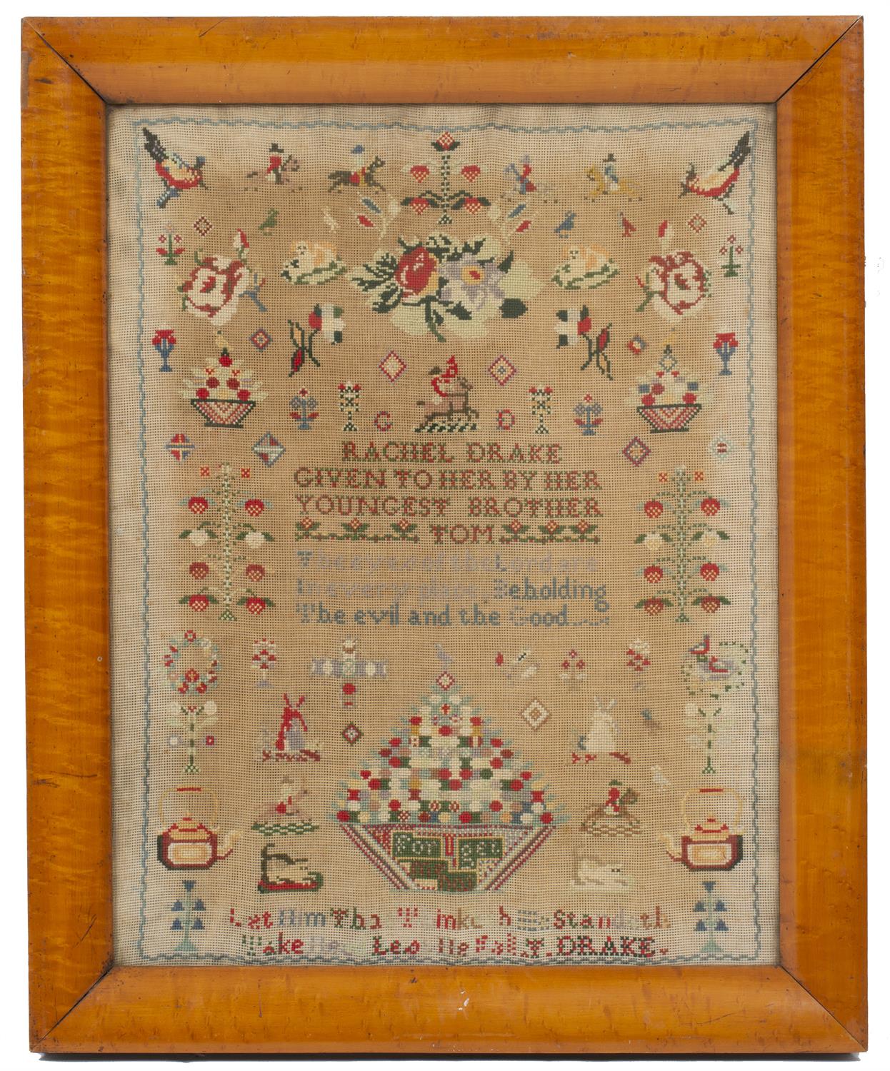 Lot 427 - A LATE 19TH CENTURY SAMPLER