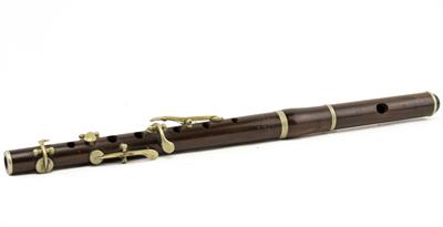 Lot 448 - A BOOSEY & CO LONDON ROSEWOOD FLUTE