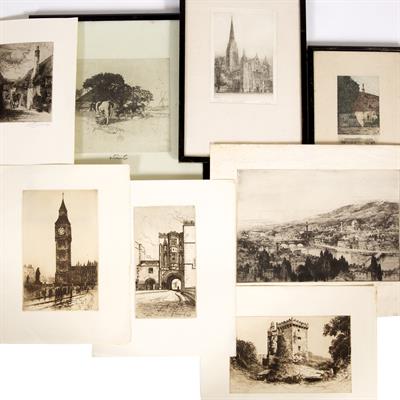 Lot 483 - A COLLECTION OF ETCHINGS