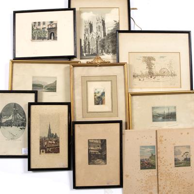 Lot 484 - A COLLECTION OF ETCHINGS