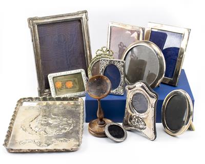 Lot 520 - A COLLECTION OF SILVER AND SILVER PLATED PHOTO FRAMES