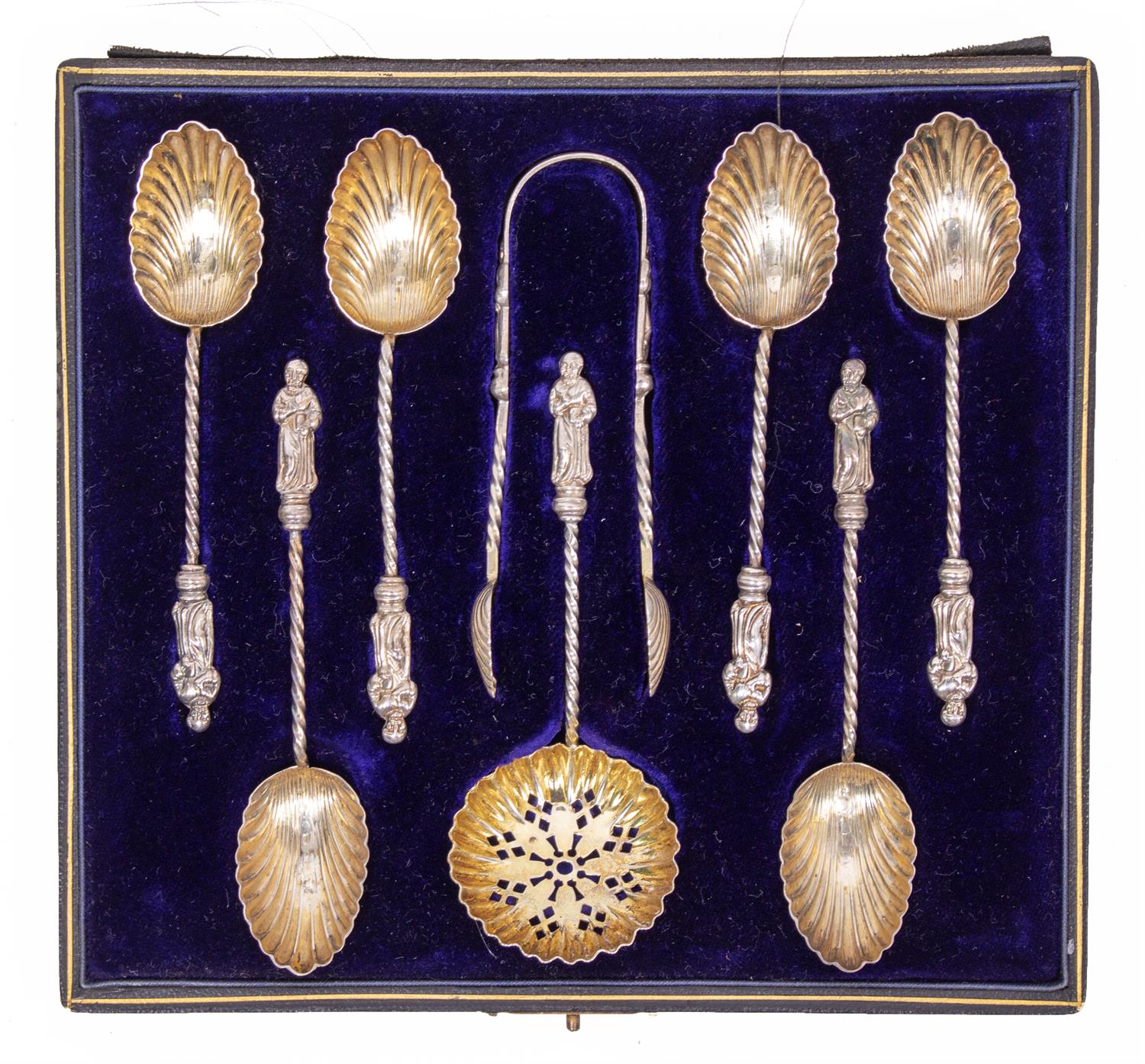 Lot 536 - A SET OF SIX SILVER APOSTLE SPOONS